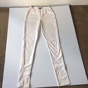 Pretty Little Thing Cream Split Hem Pants